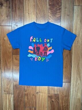 Blue Fall Out Boy Graphic Short Sleeve Tee